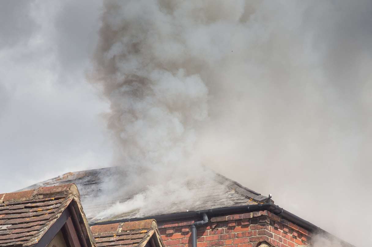 Sue Chapman captured this shot of the smoke billowing from the roof