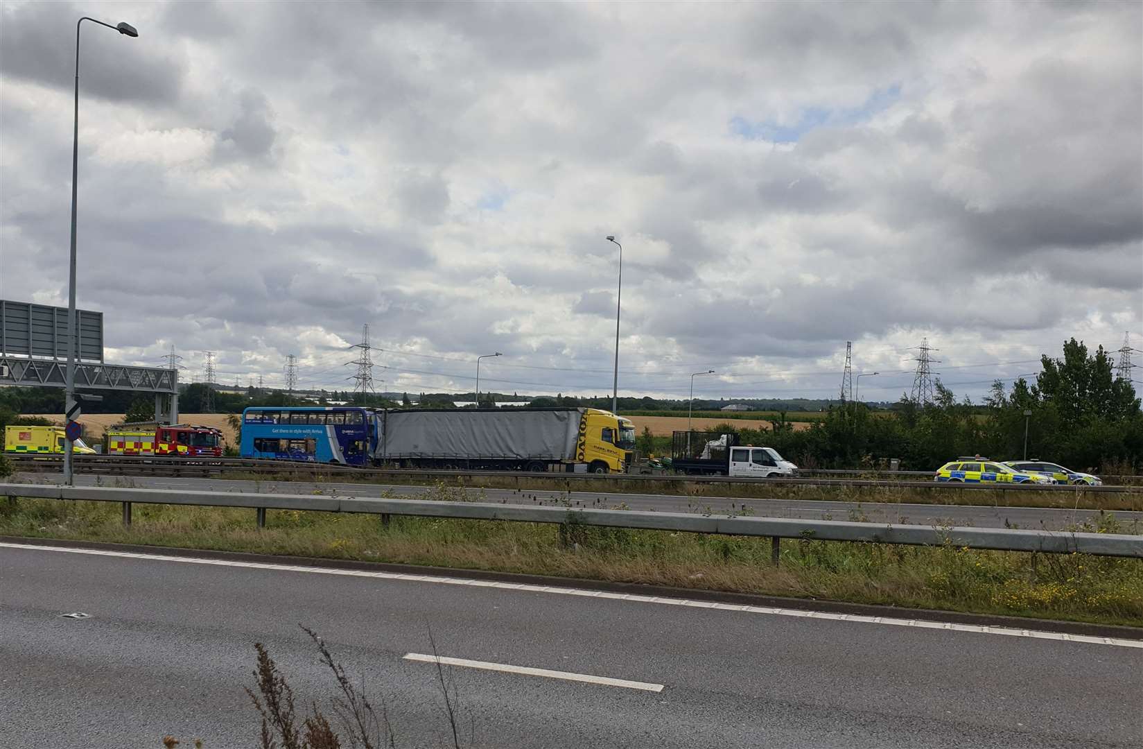 Traffic is gridlocked on the A2 after a crash. Pic: Matt Bray