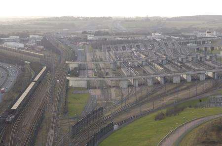 The Channel Tunnel from above