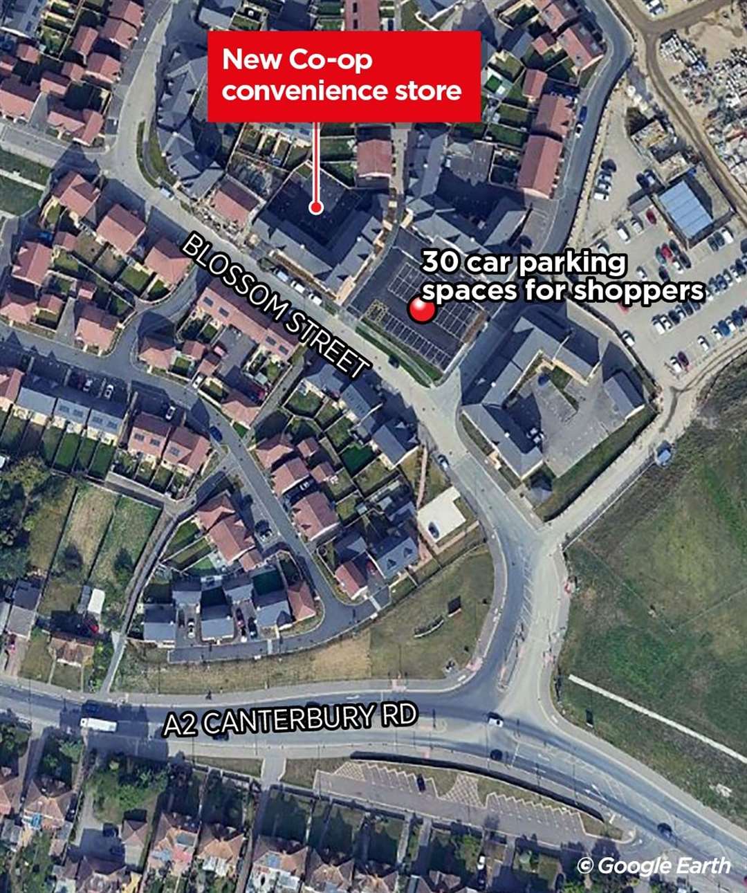 Where the new Co-op in the Spring Acre housing estate will sit