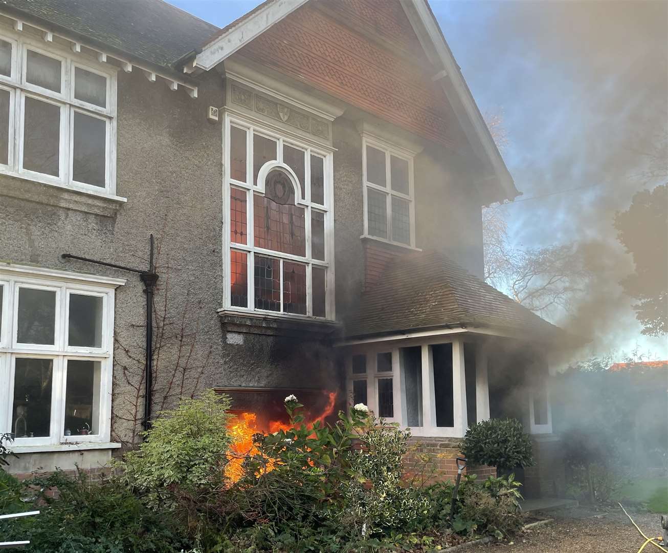 The family home in Saltwood was destroyed in a fire last Wednesday. Pictures courtesy of the Sercombe family and Charlotte Barcham