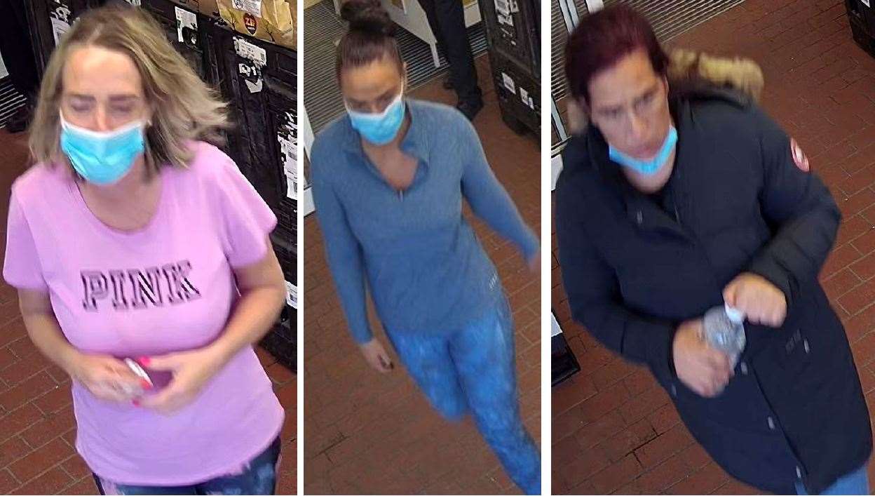 Police want to speak to these three women. Photo: Kent Police