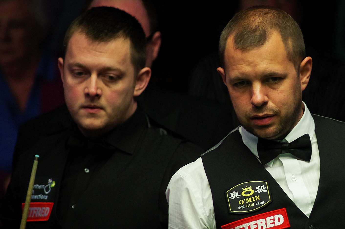 Barry Hawkins, right, goes up against Mark Allen, left, in the last 16 of the Welsh Open Picture: World Snooker