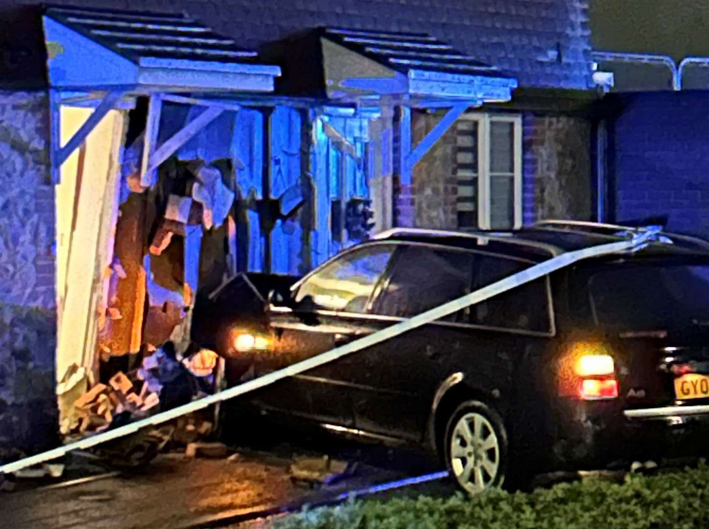 A car crashed into the 27-year-old’s home in January. Picture: Jen Browning