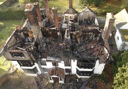 GUTTED: Firefighters from many parts of Kent tackled the blaze