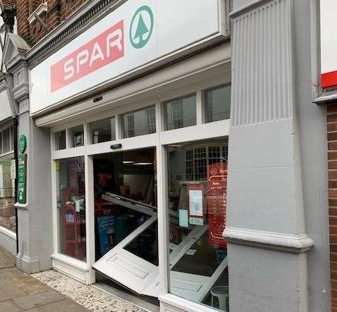Police are investigating a burglary at Spar in Market Street, Sandwich Picture: David Wood
