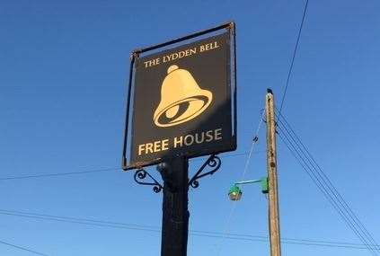 Stylish against a flawless blue sky, the sign is as classy as the pub