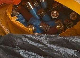 Rounds of ammo were seized by police following a search of the van in Meopham