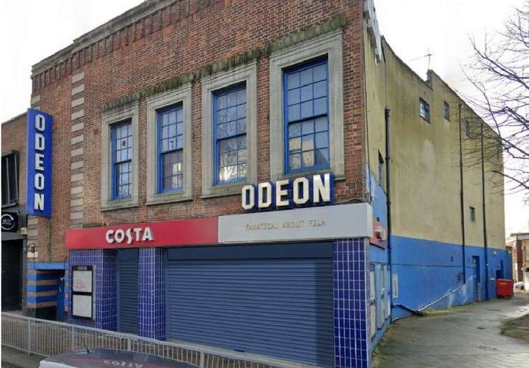 An image showing how the front of the Odeon cinema in Canterbury could look with the additional security measures in place