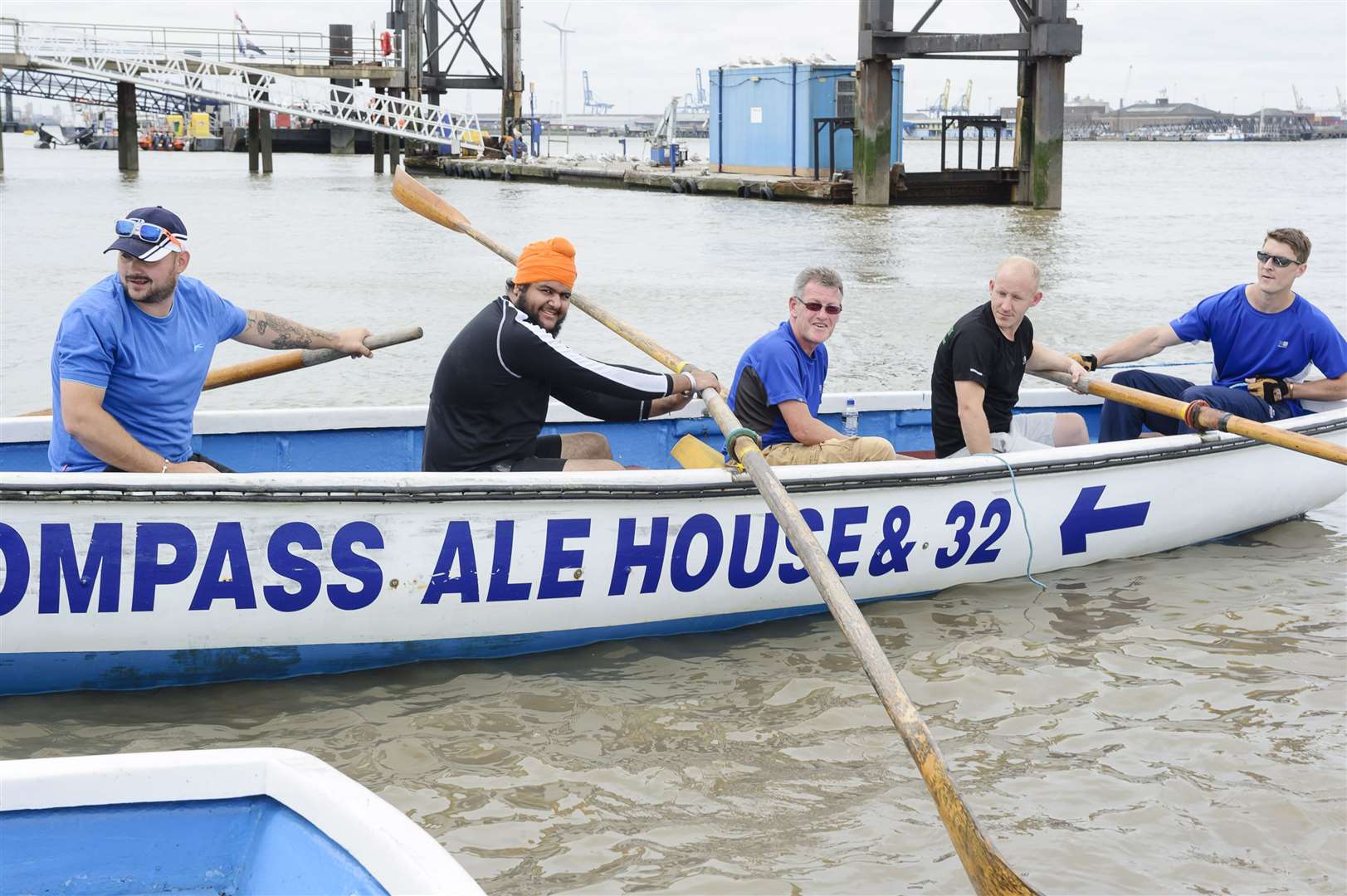 From left: Craig Mercer, Gurps Singh, Guy Bishop, Shane Cleaver, and David Louth at the 2016 regatta. Picture: Andy Payton