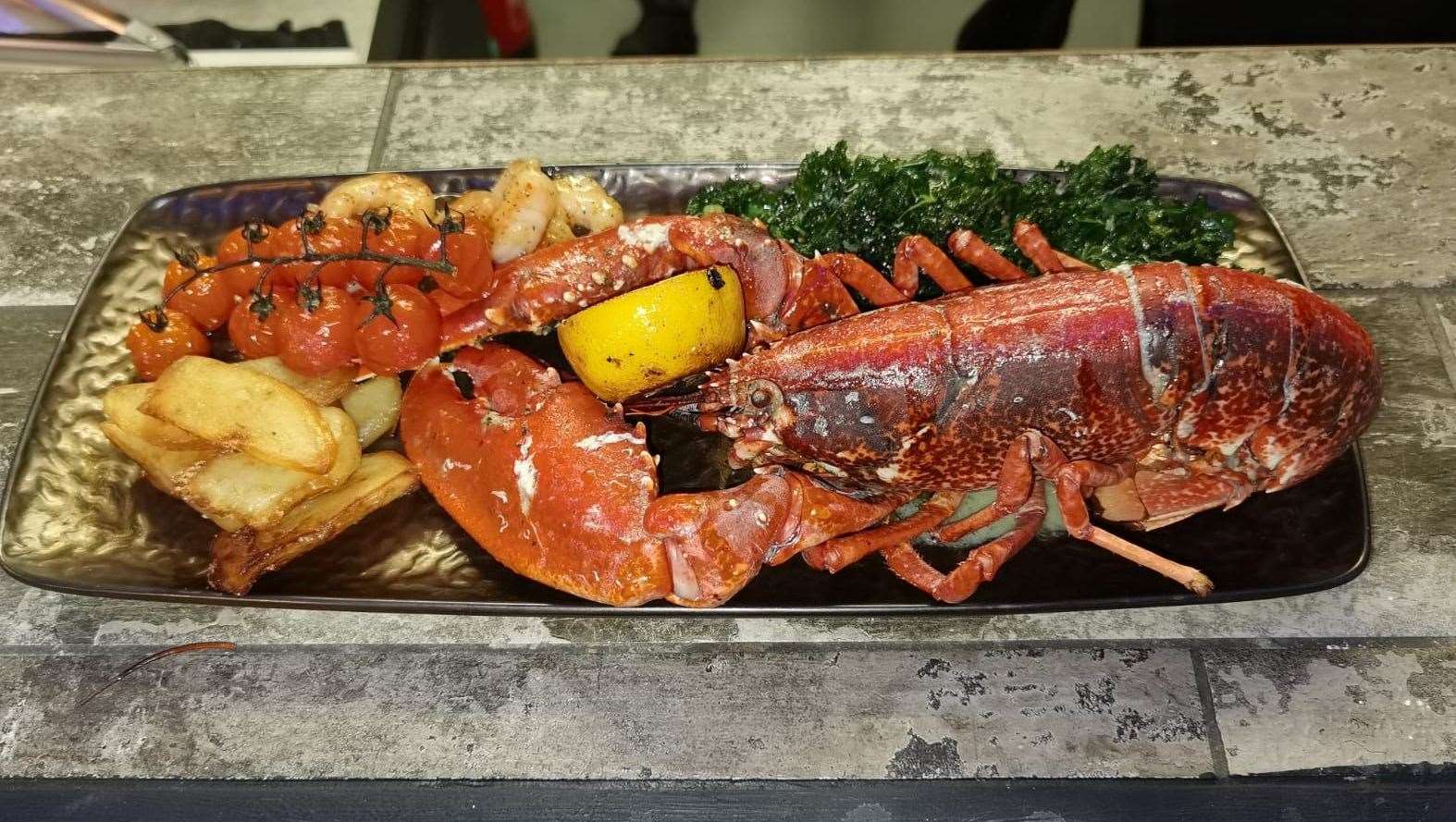 Lobster is one of the many items available on the menu