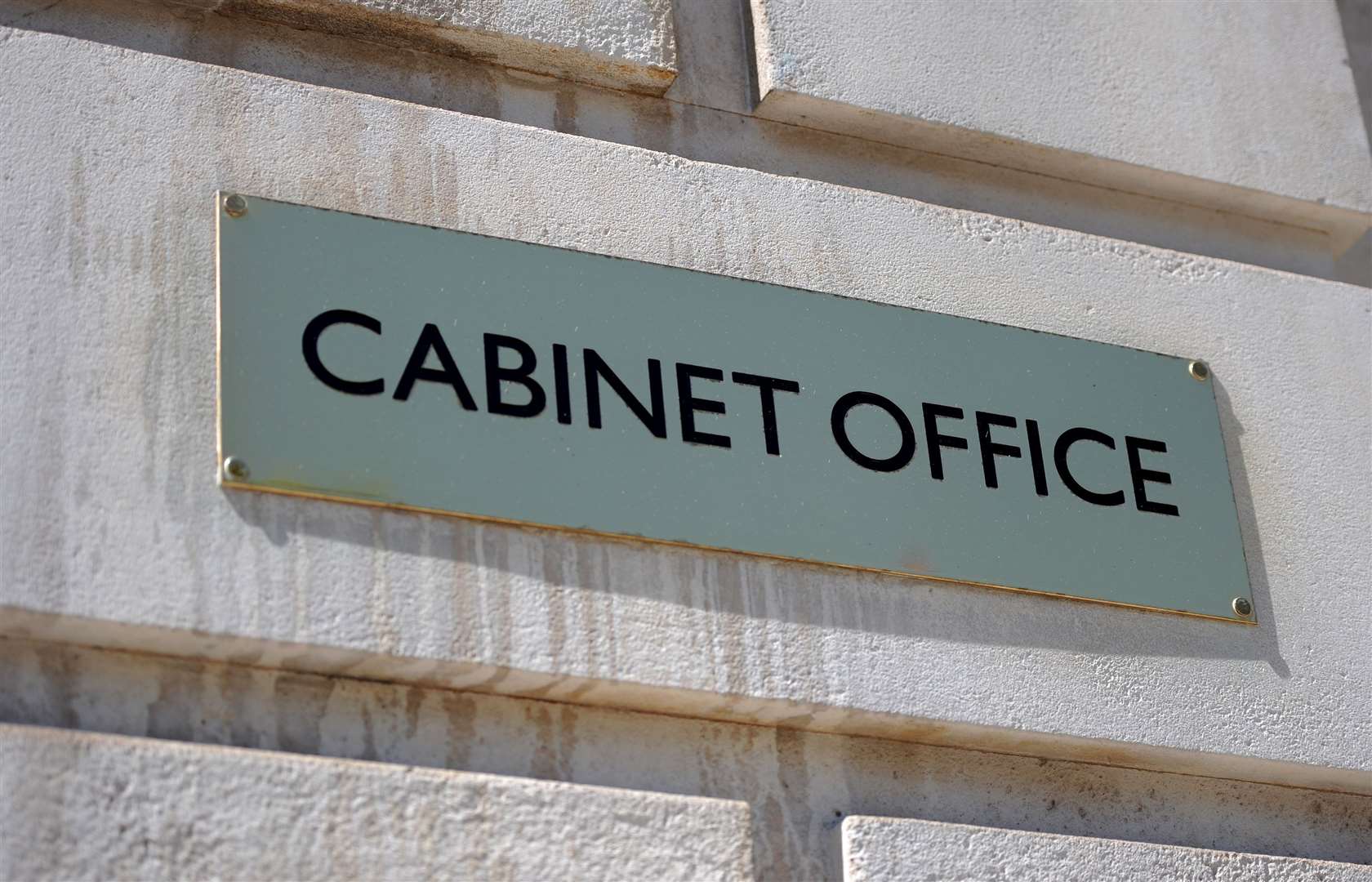 A general view of the sign of the Cabinet Office on Whitehall (Lauren Hurley/PA)