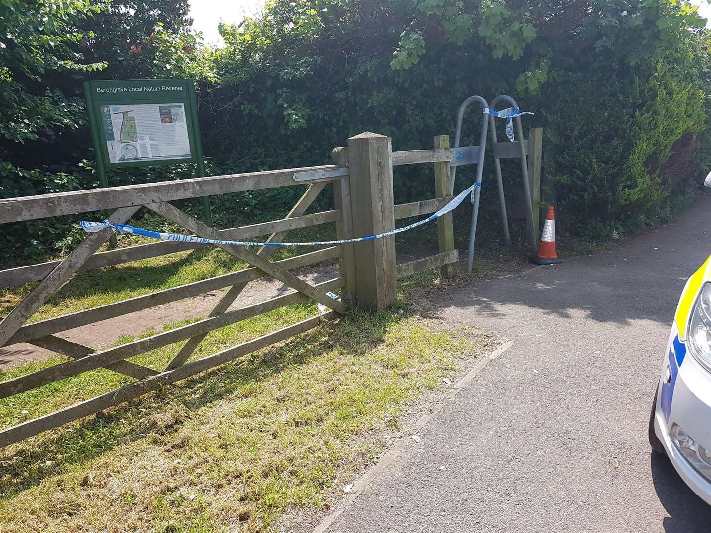 A body has been found at Berengrave Nature Reserve