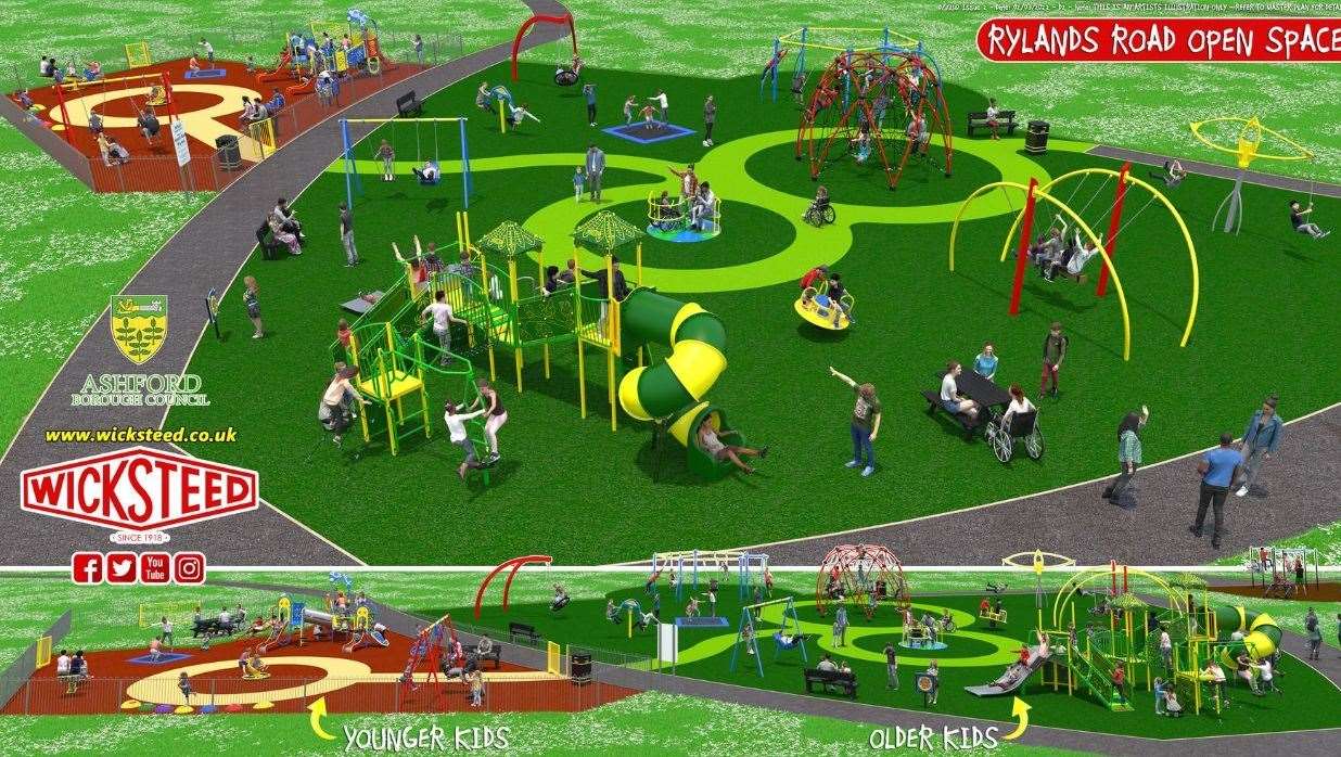 How Rylands Road Park is set to look. Picture: Ashford Borough Council