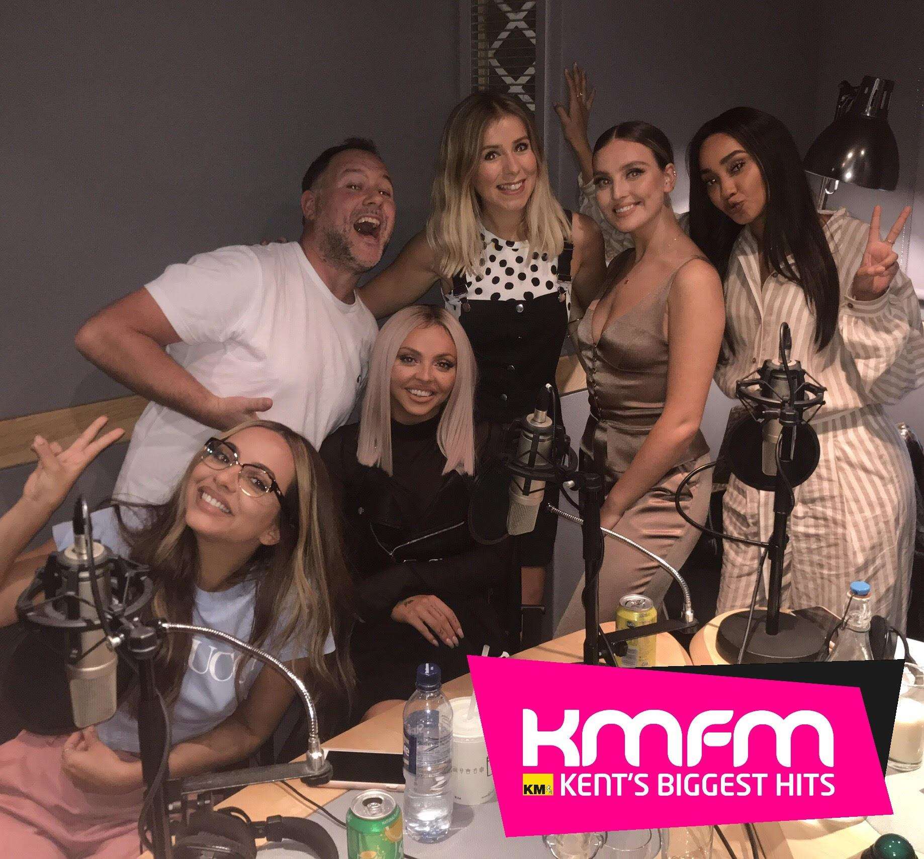 Garry and Laura from kmfm breakfast with Little Mix (5010829)