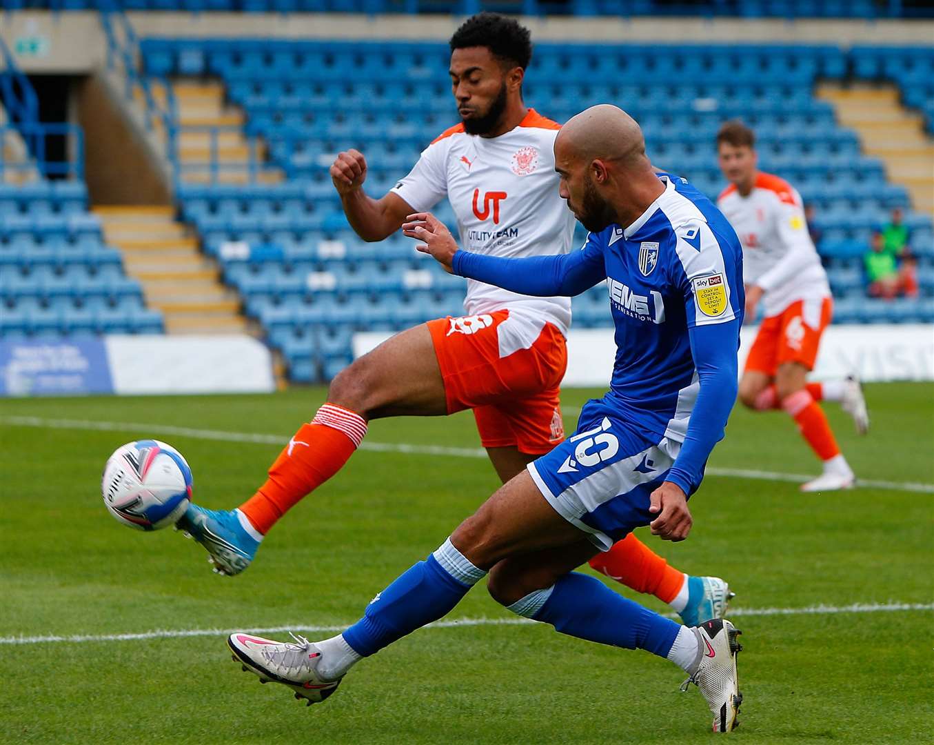 Gillingham's Jordan Graham on the attack against Blackpool. Picture: Barry Goodwin (42429637)