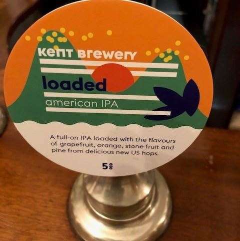 The only drink available on tap was Loaded, an American pale ale produced by the Kent Brewery