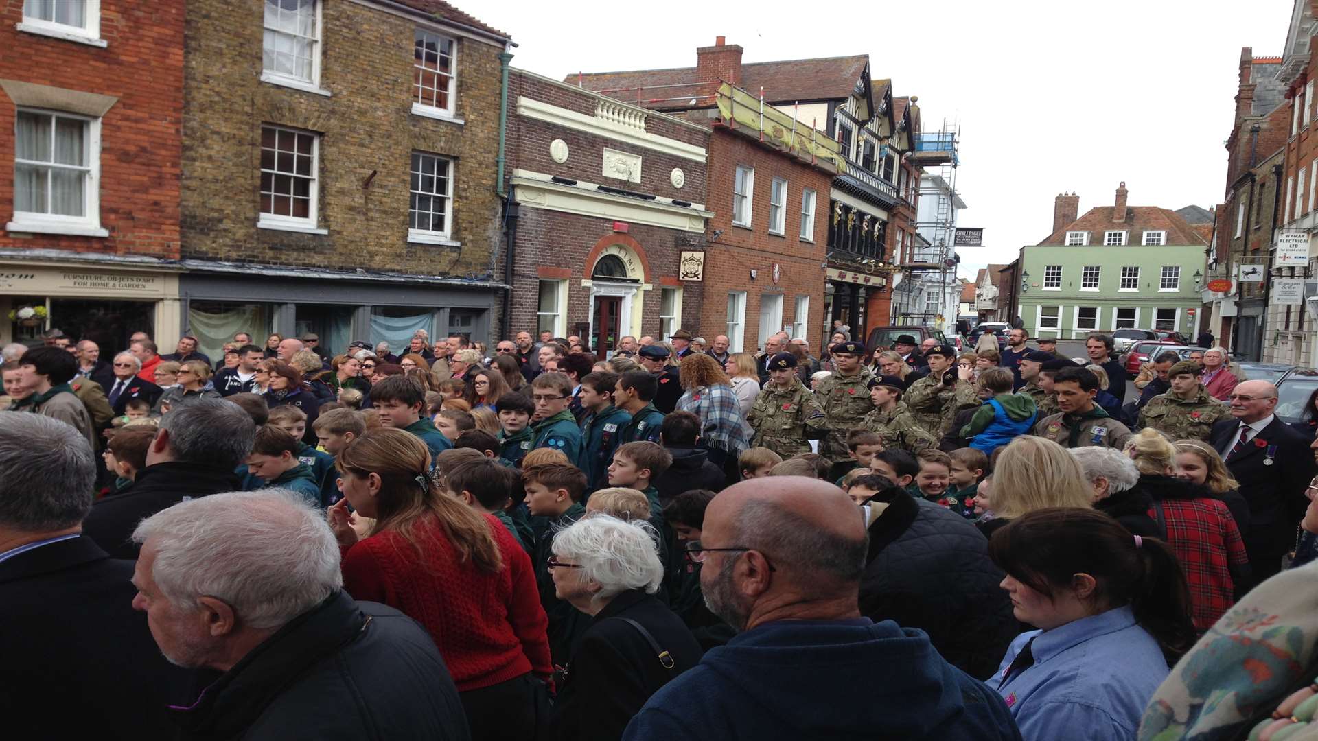 Hundreds of people turned out to pay their respects in Sandwich