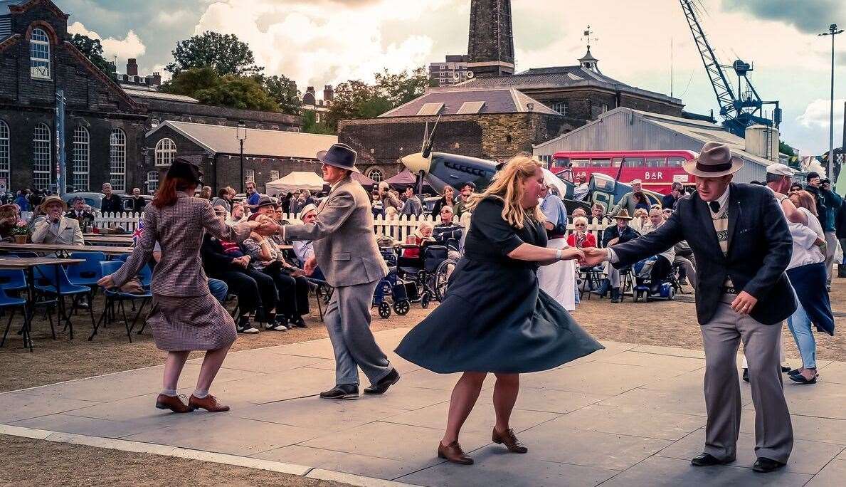 Getting into the swing of things! There will also be plenty of chances to get dancing at Salute to the 40s with two live music stages accompanied by dance floors. (15476557)