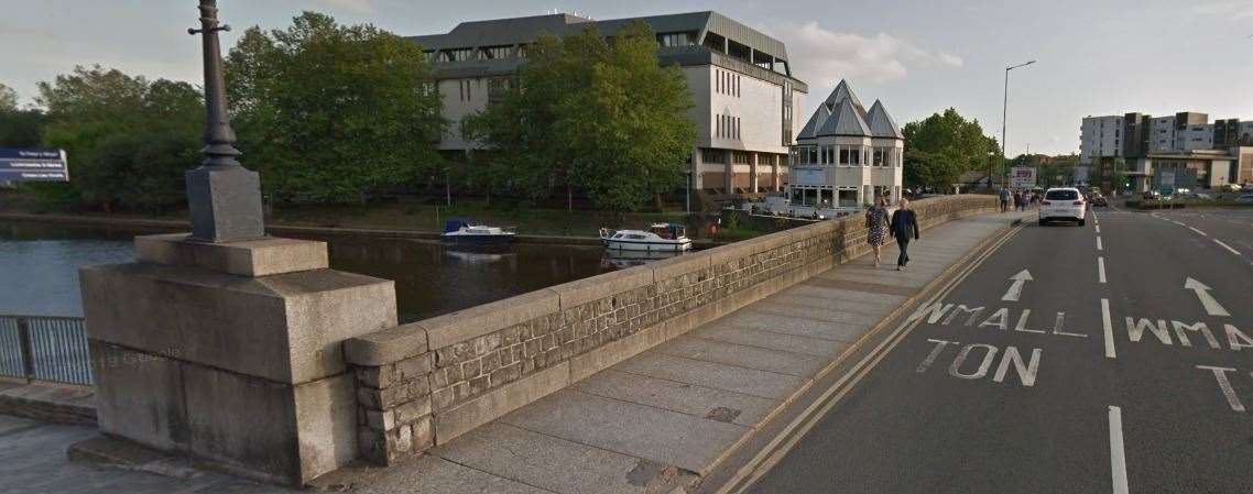 The Broadway includes a bridge over the River Medway in Maidstone. Picture: Google street view