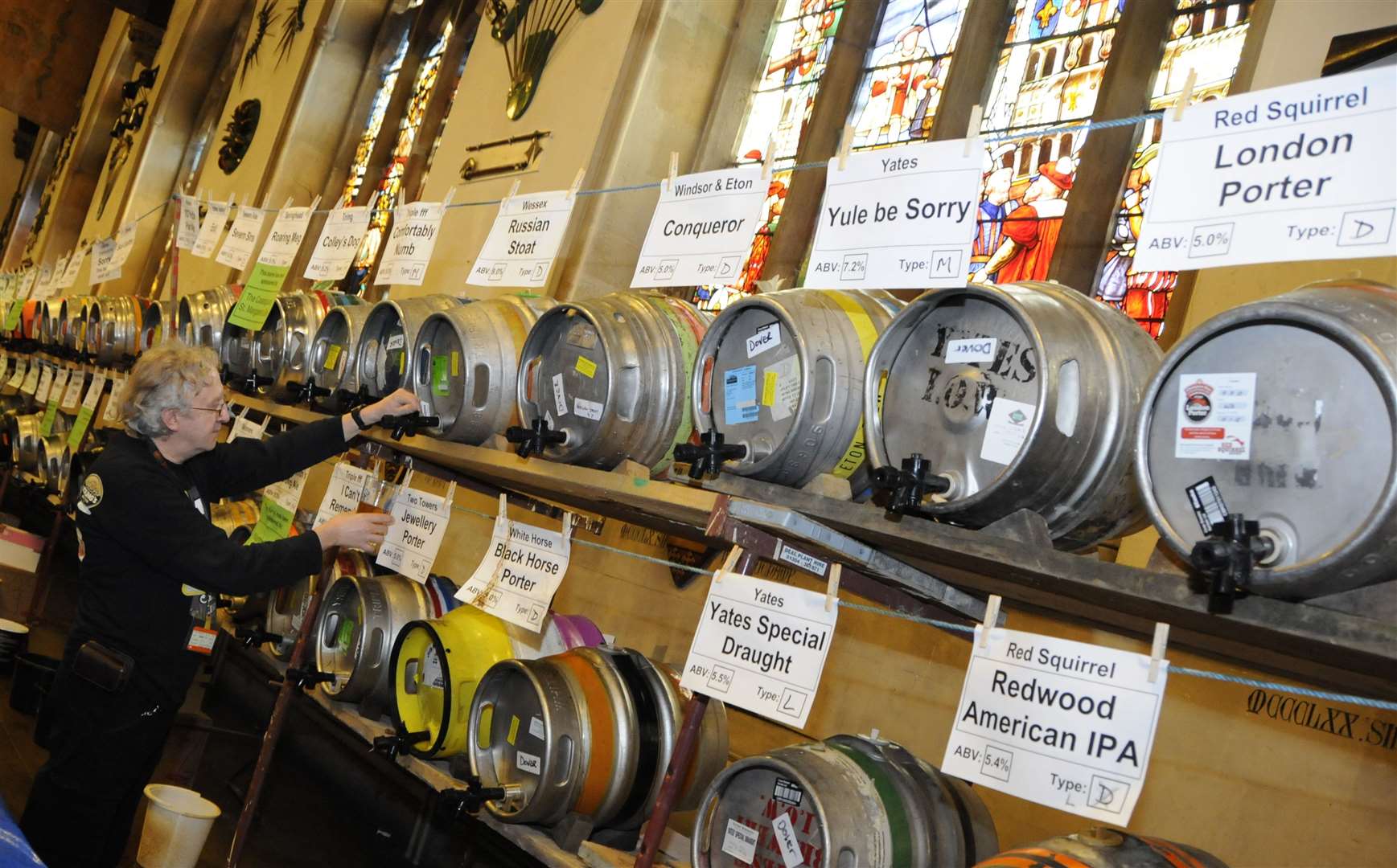 A previous CAMRA festival at the Town Hall with some eye-catching names for the ales. Library picture: Paul Amos