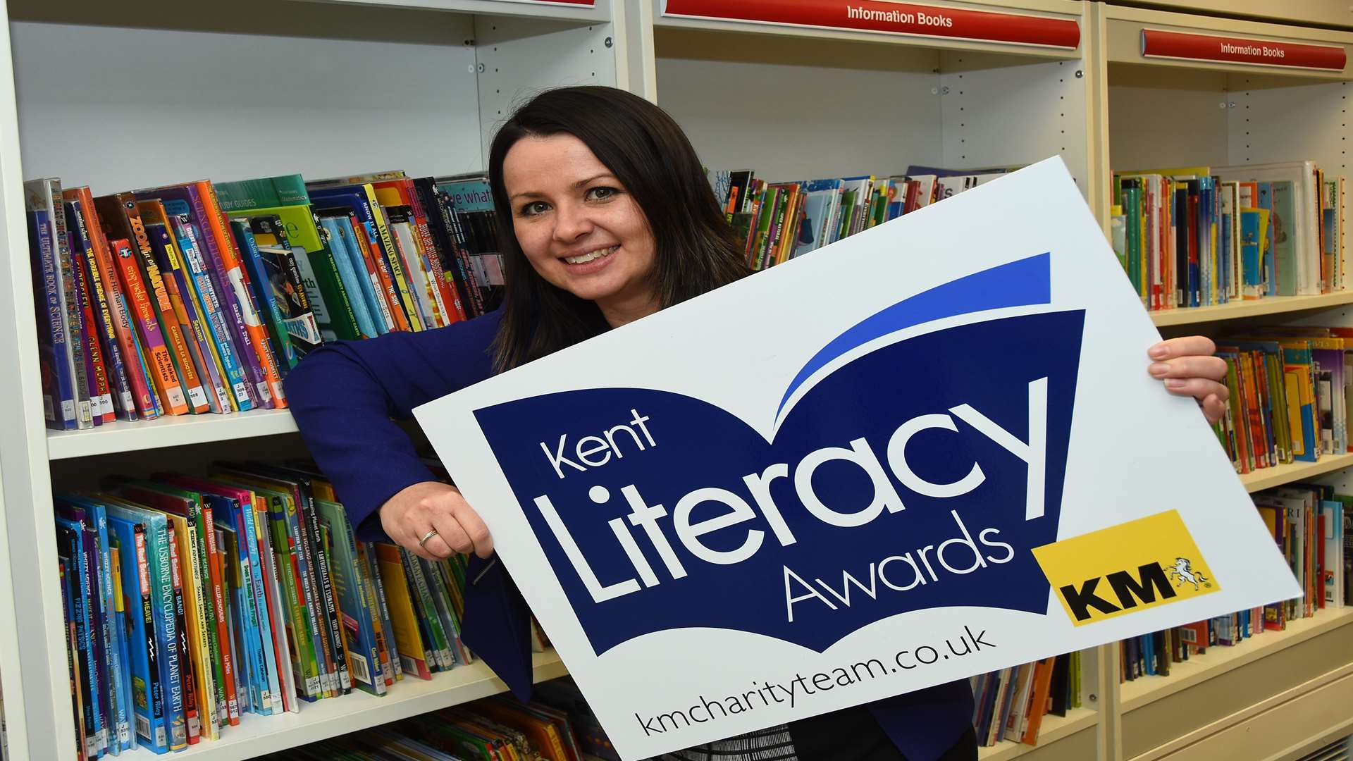 Alison Nightingale of Three R's Teacher Recruitment shows her support for the Kent Literacy Awards which are open for nominations until noon on April 29.