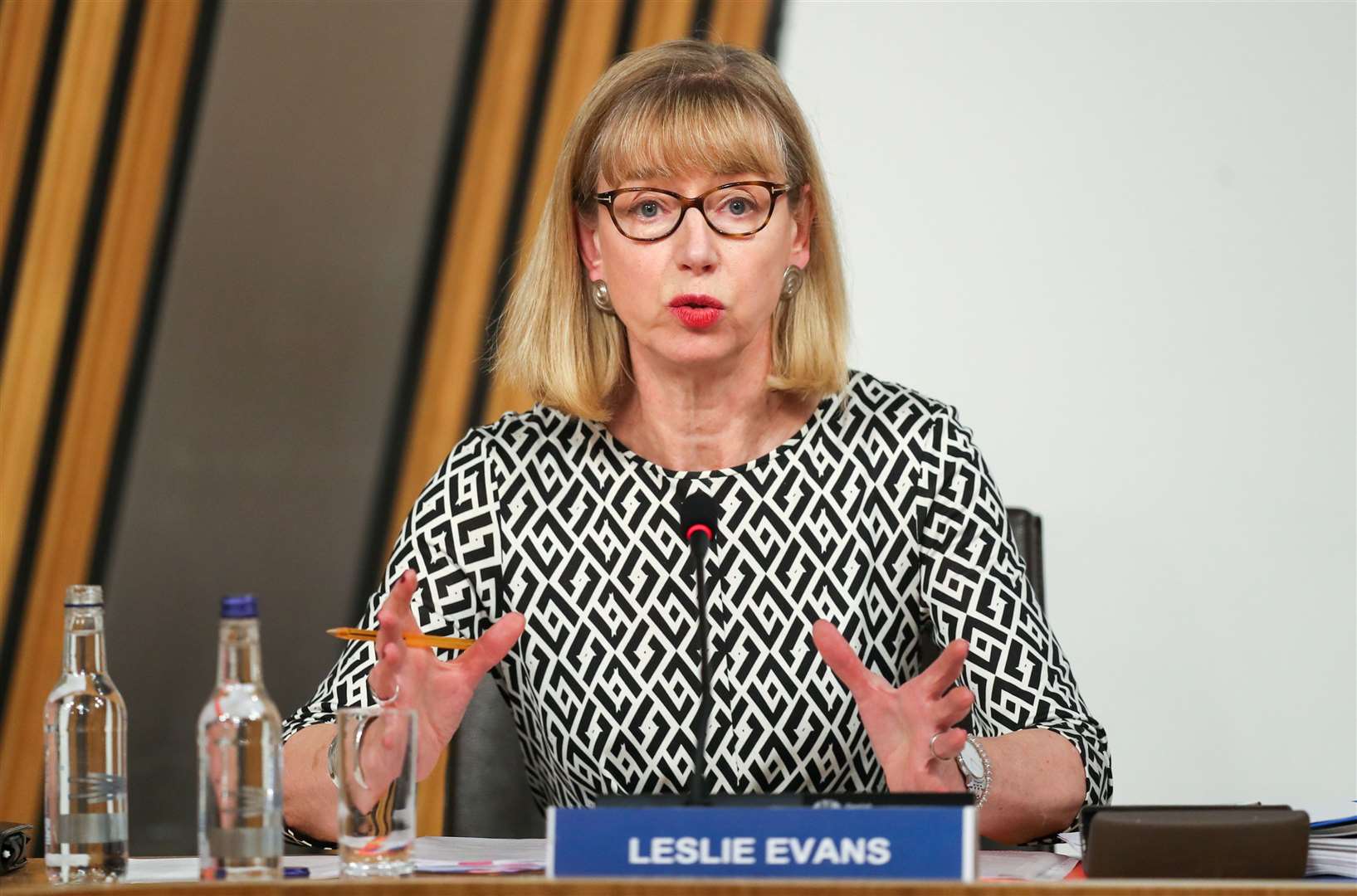 Permanent Secretary Leslie Evans giving evidence to the committee (Russell Cheyne/PA)