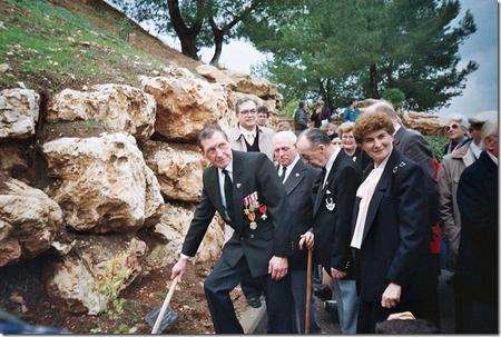 George Hammond with Sara Rigler, planting a tree in Israel in 1989.