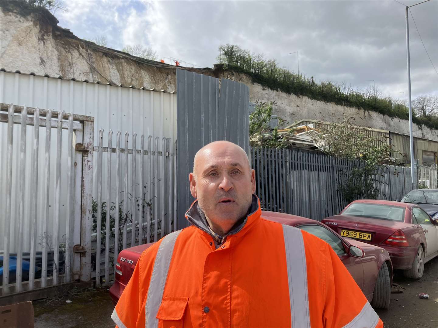 Bob Arnold of Ace Car Breakers, based in Manor Way, near the collapsed cliff