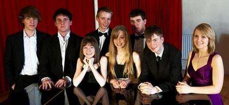 The eight finalists if the Maidstone and North Kent Young Musician of the Year contest