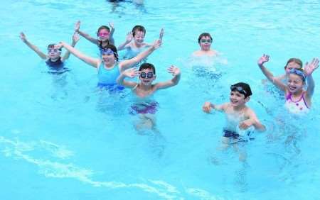 Pupils from Cartwright and Kelsey School enjoy the new Langton pool