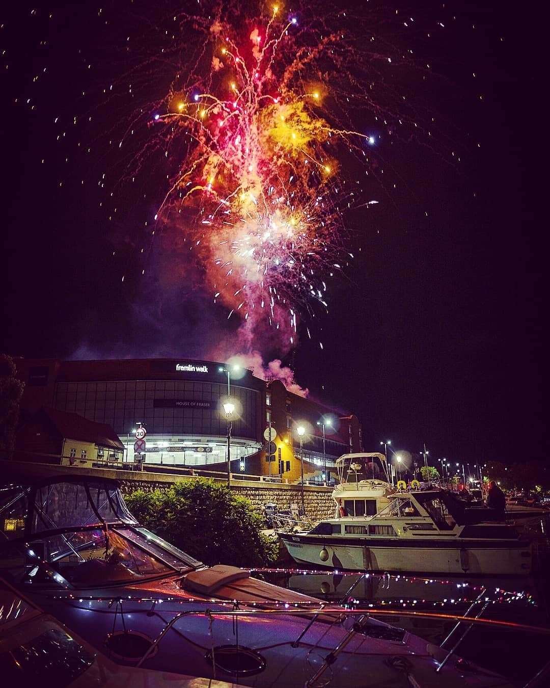 The firework display at Maidstone River Festival