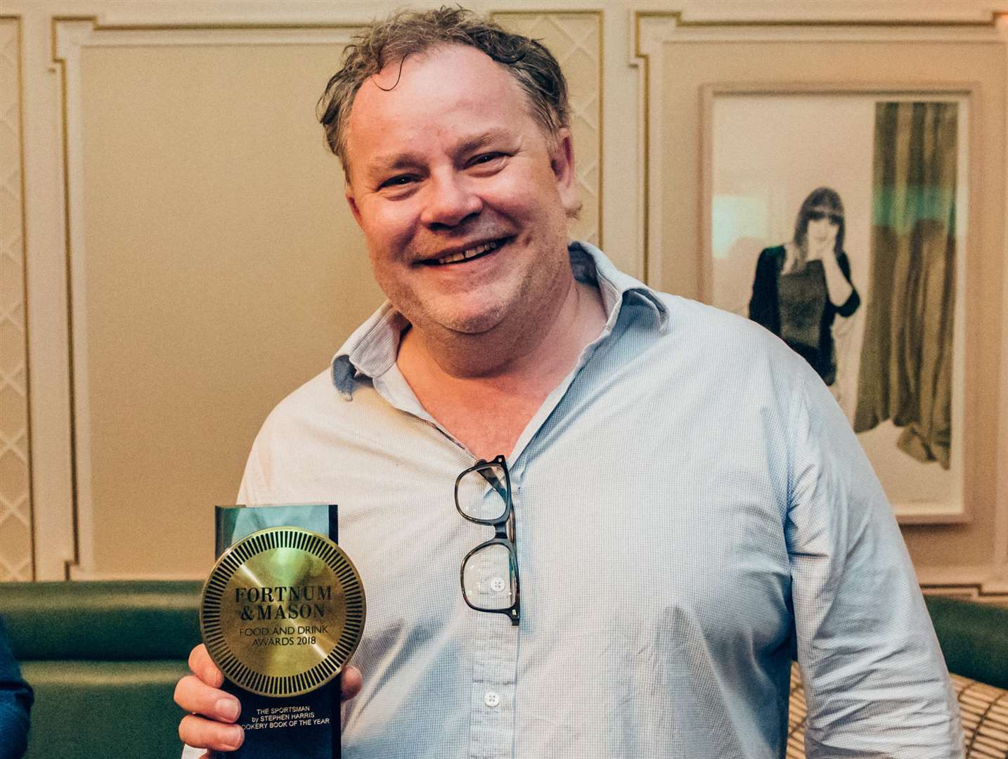 Stephen Harris with his newest award