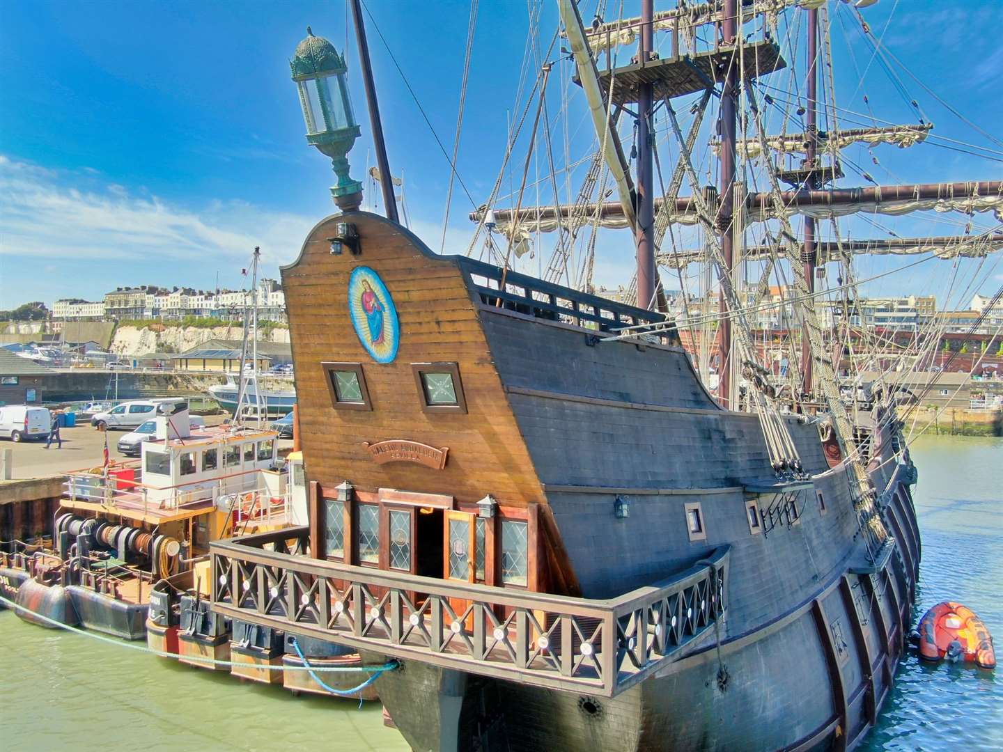 The public can board the ship at Ramsgate Harbour. Picture: Swift Aerial Photography