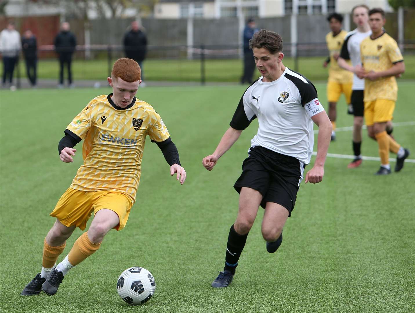 Dartford and Maidstone United battle it out in the Kent Merit Under-16 Boys Cup Final. Picture: PSP Images