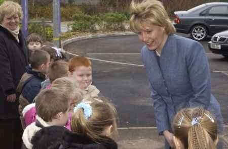The countess meets young admirers during her tour of North Kent