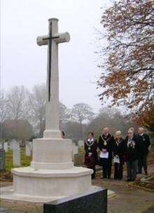 The Armistice Day service at Halfway Picture: Linda Brinklow