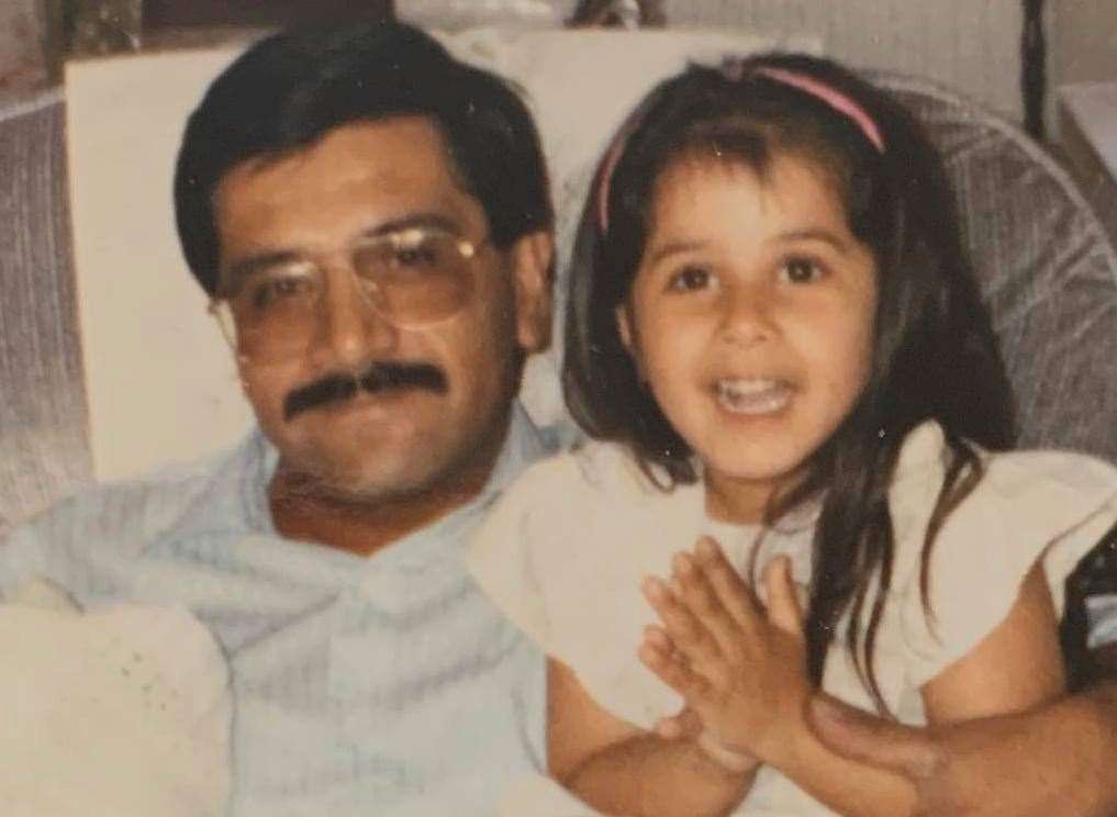 Naushabah Khan with her dad
