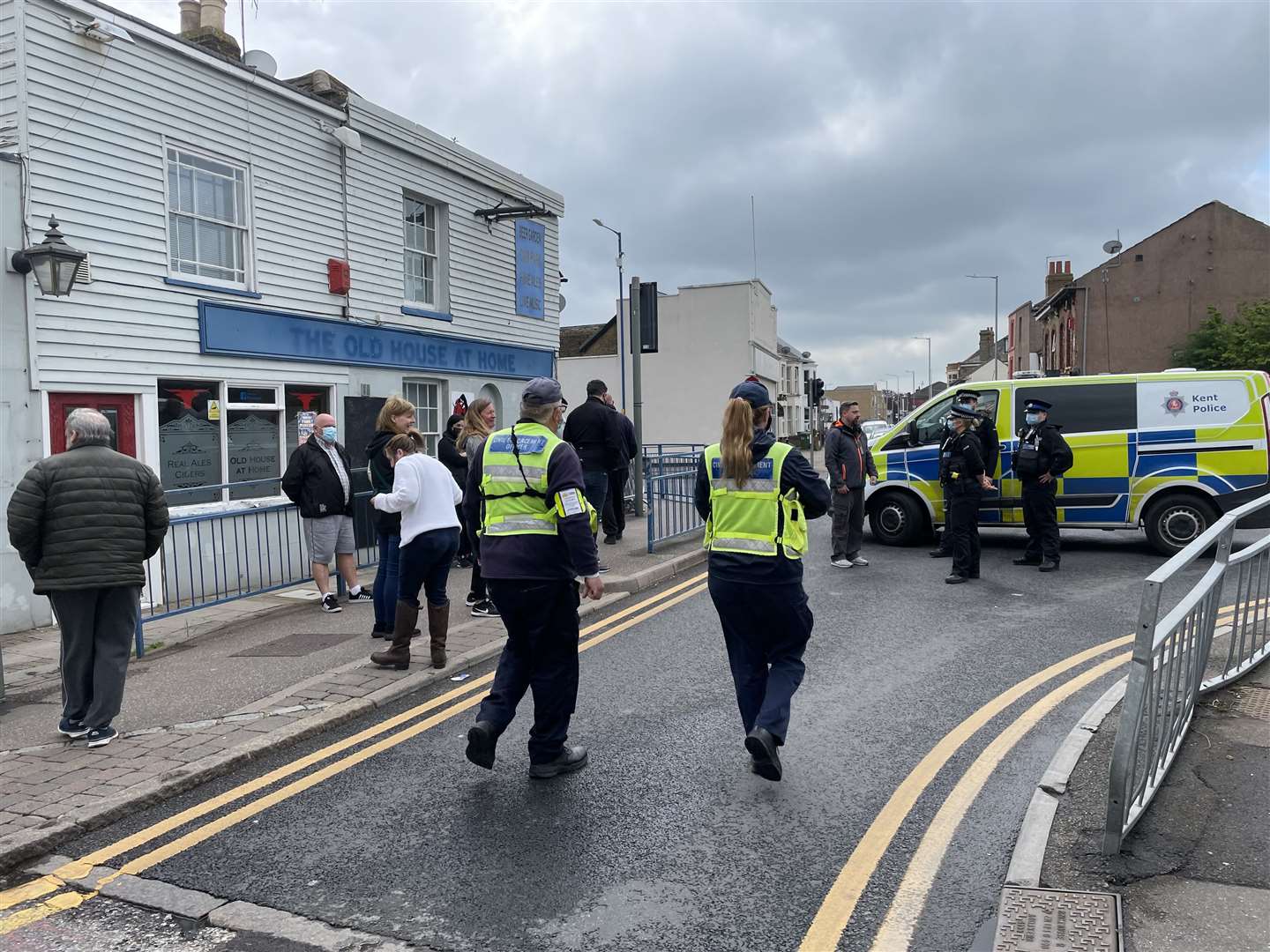 Police were called to a protest by shopkeepers in Sheerness High Street on Monday, May 17