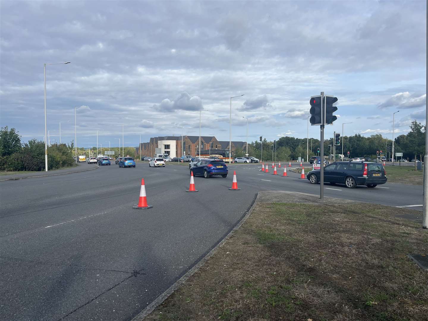 Roadworks on Drovers Roundabout