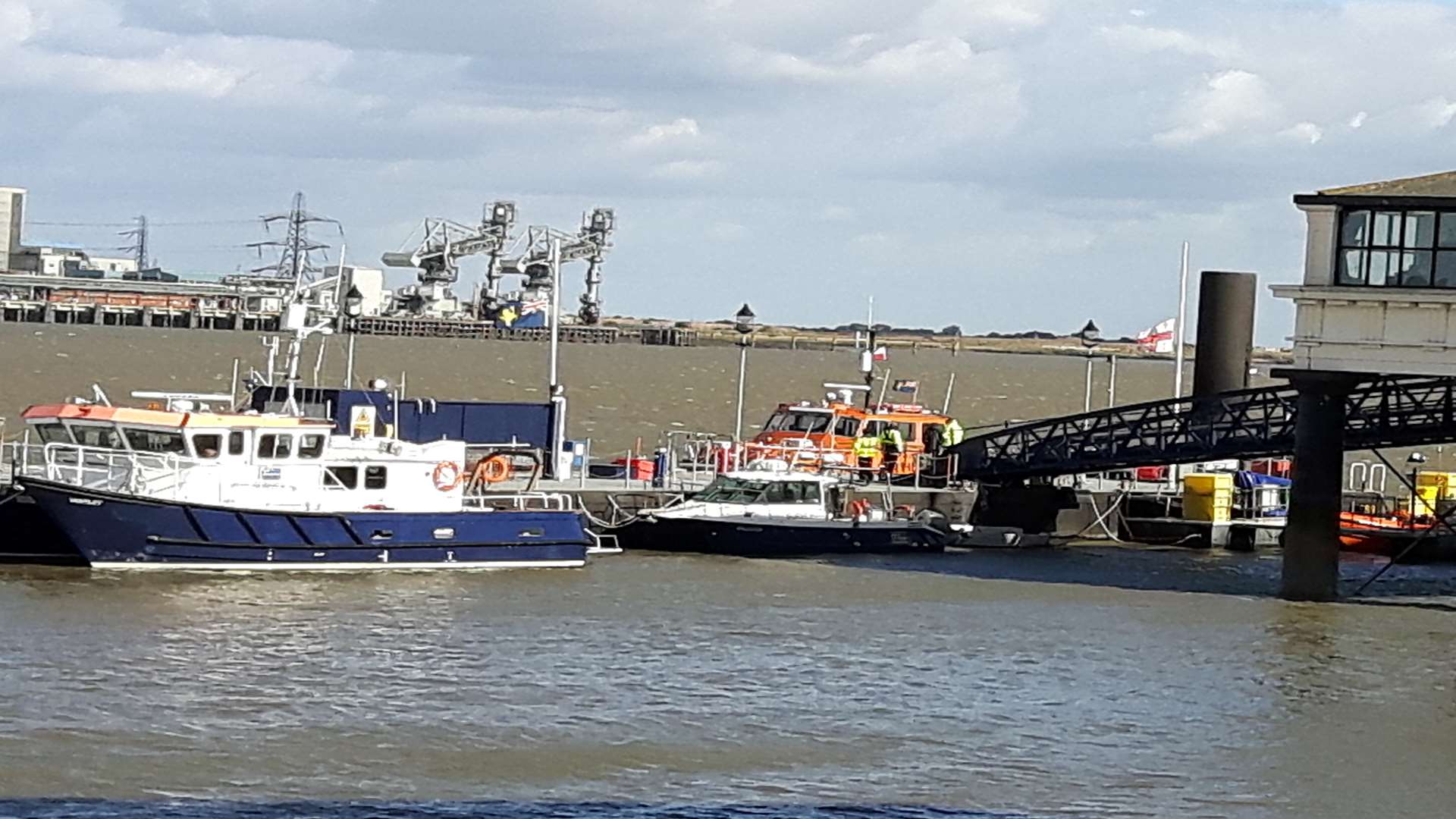 Emergency services were called to the Port of London Authority