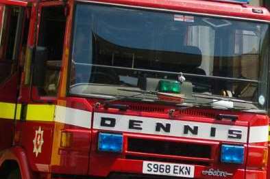 Kent Fire and Rescue Services attended. Stock image