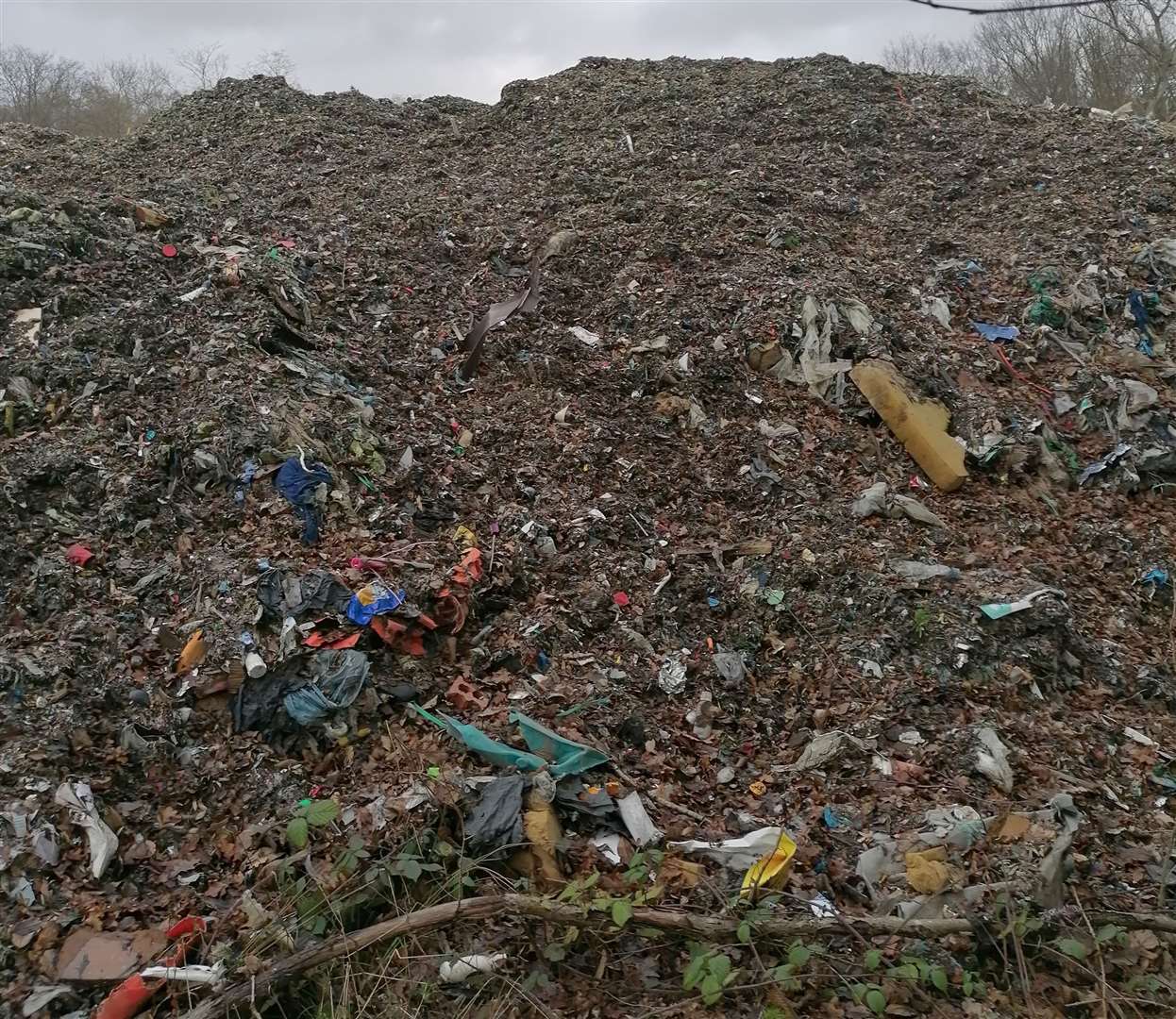 A resident who shared pictures with KentOnline said the waste covers an area of four acres in Hoad's Wood