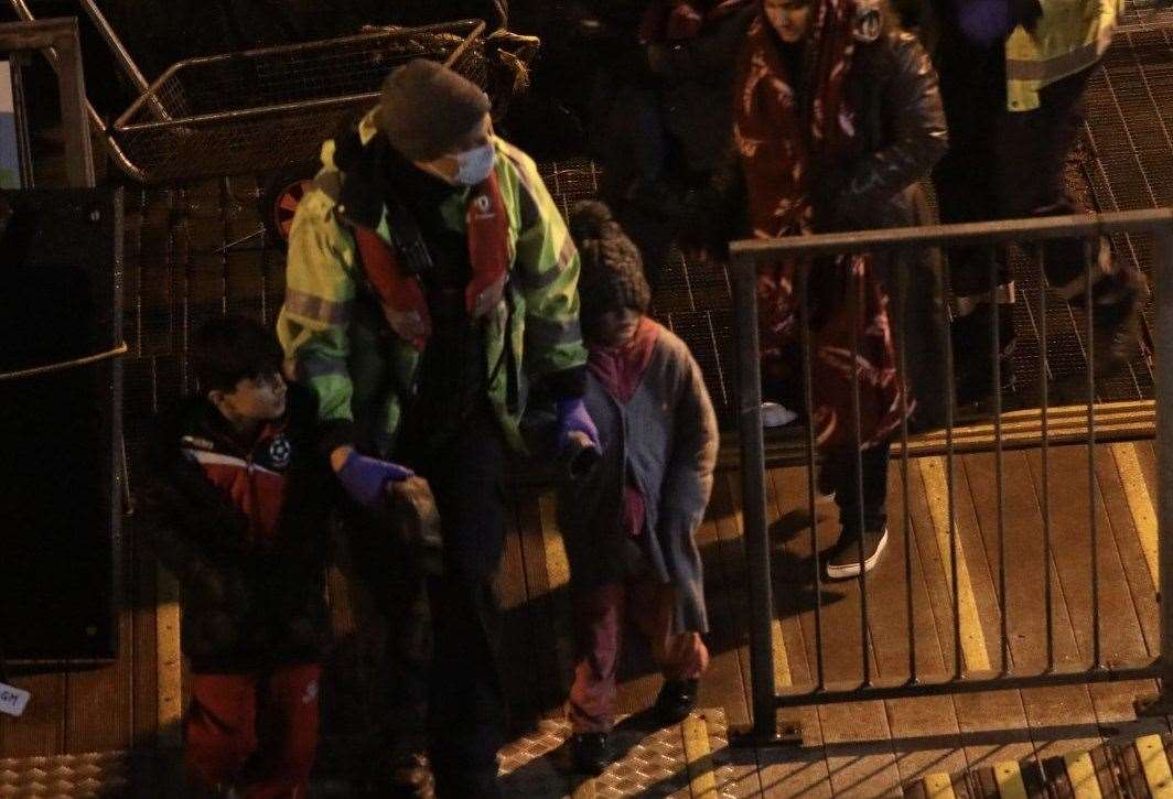Young children were among those rescued. Picture: UKNIP
