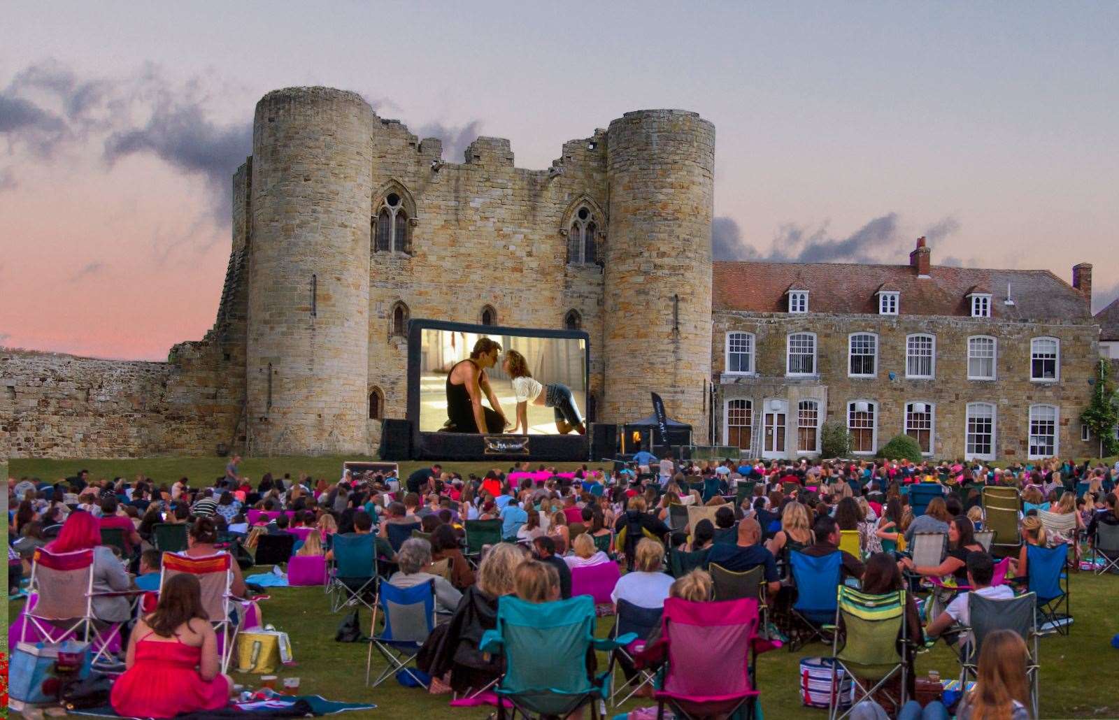 A previous Luna cinema screening at Tonbridge Castle - it will return but with social distancing in place