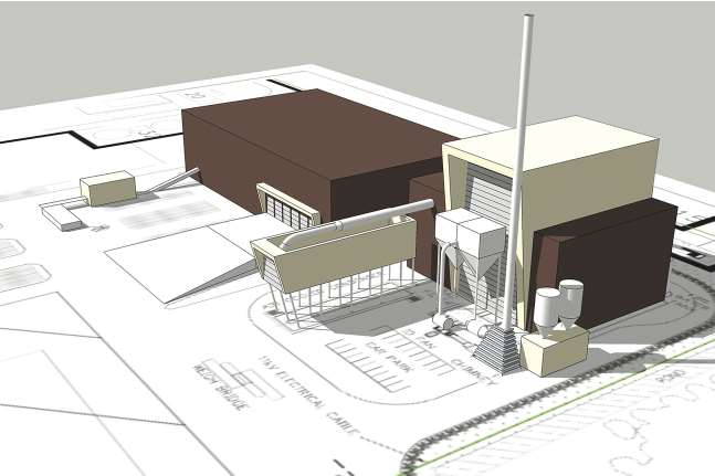 The plans for the £160 million biomass plant