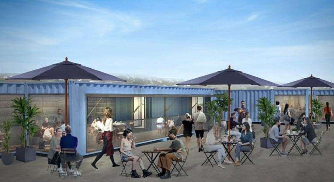 New restaurants are planned for Folkestone’s Harbour Arm. Picture: FSHDC
