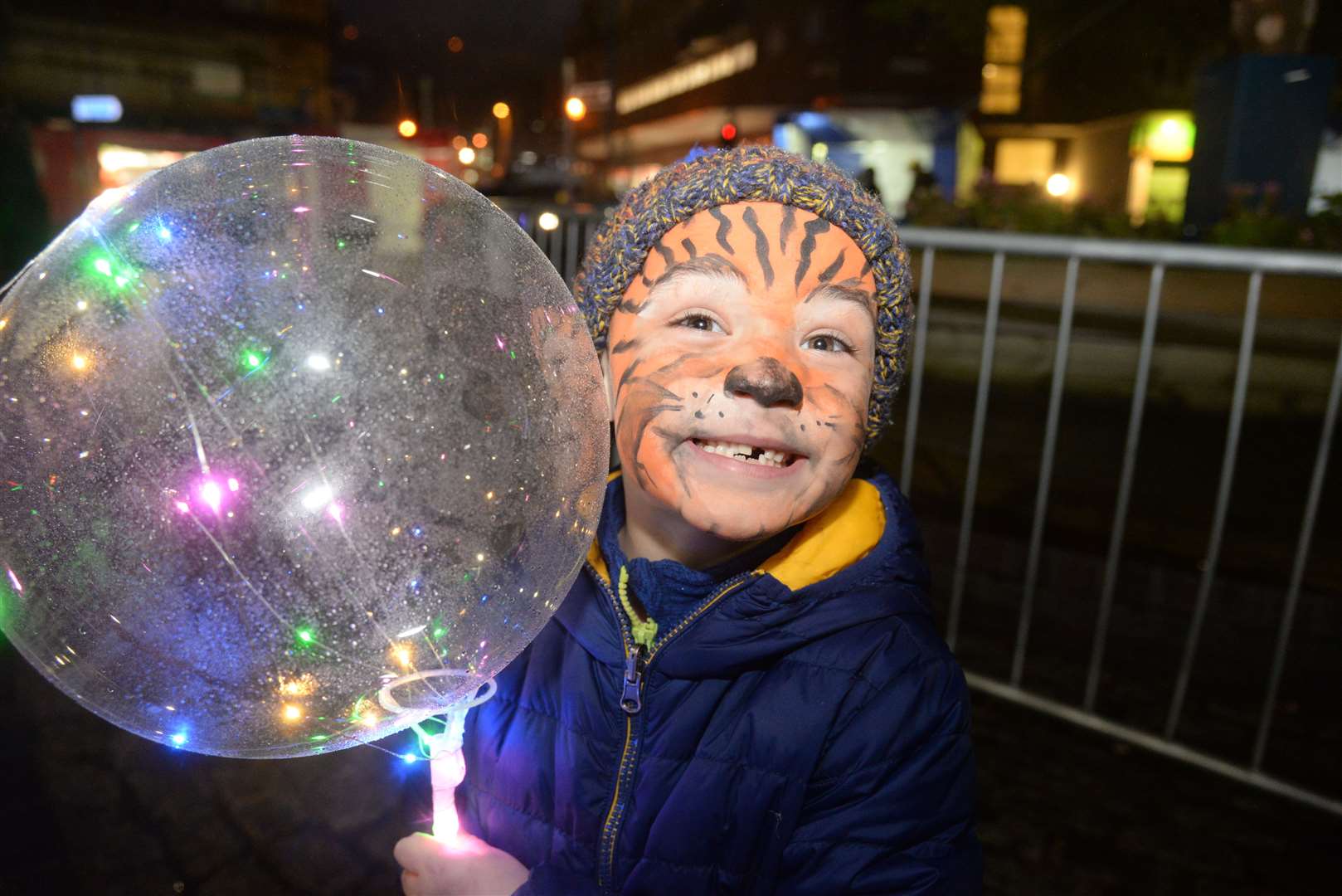 Jacob Marsden, five, at the 2018 lights celebration. Picture: Chris Davey