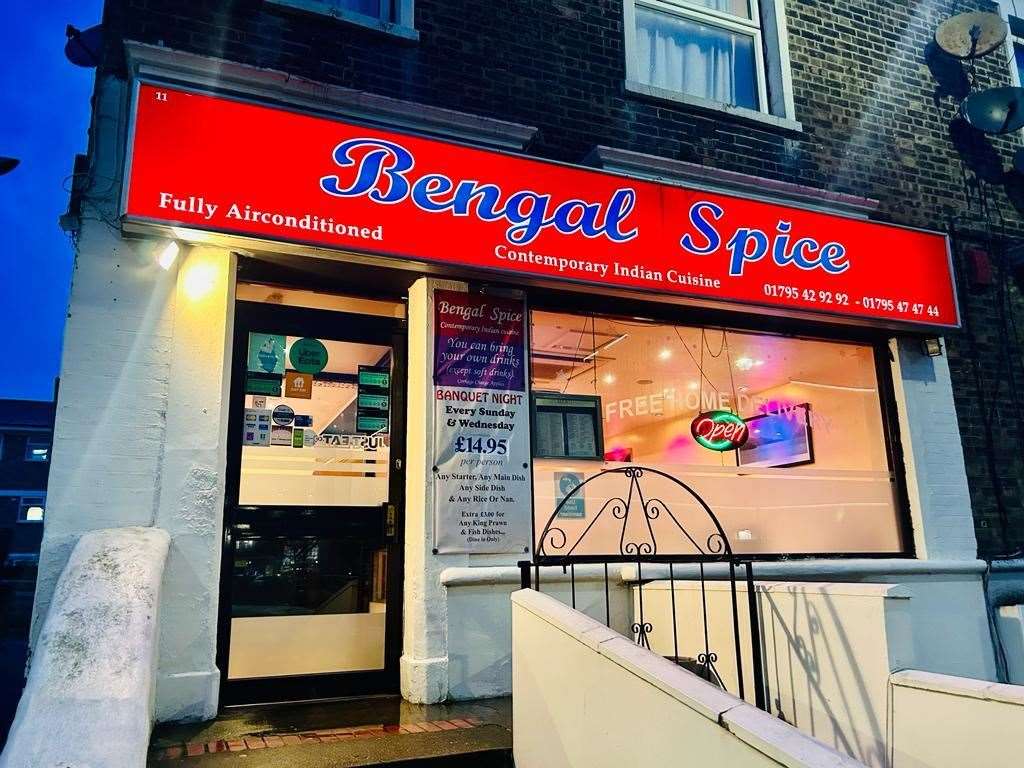 The Bengal Spice in Station Road, Sittingbourne. Picture: Bengal Spice