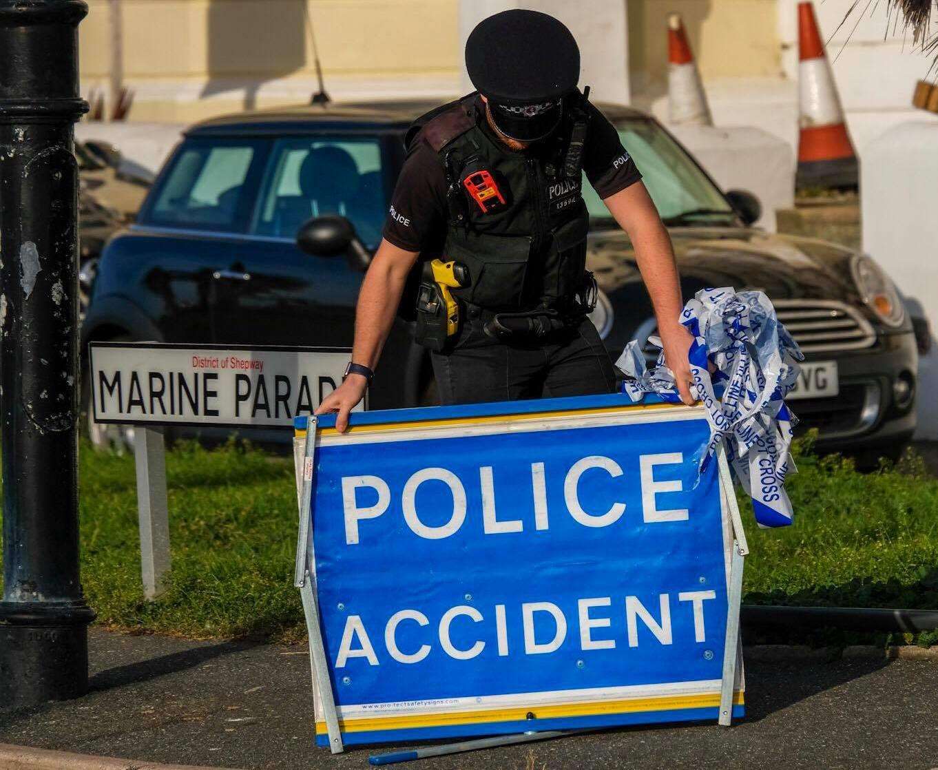 A cordon was later removed by police in Marine Parade, Folkestone Picture: Dan Desborough (4916322)